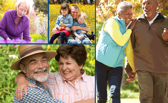 MCBS hero images of family and elderly couples