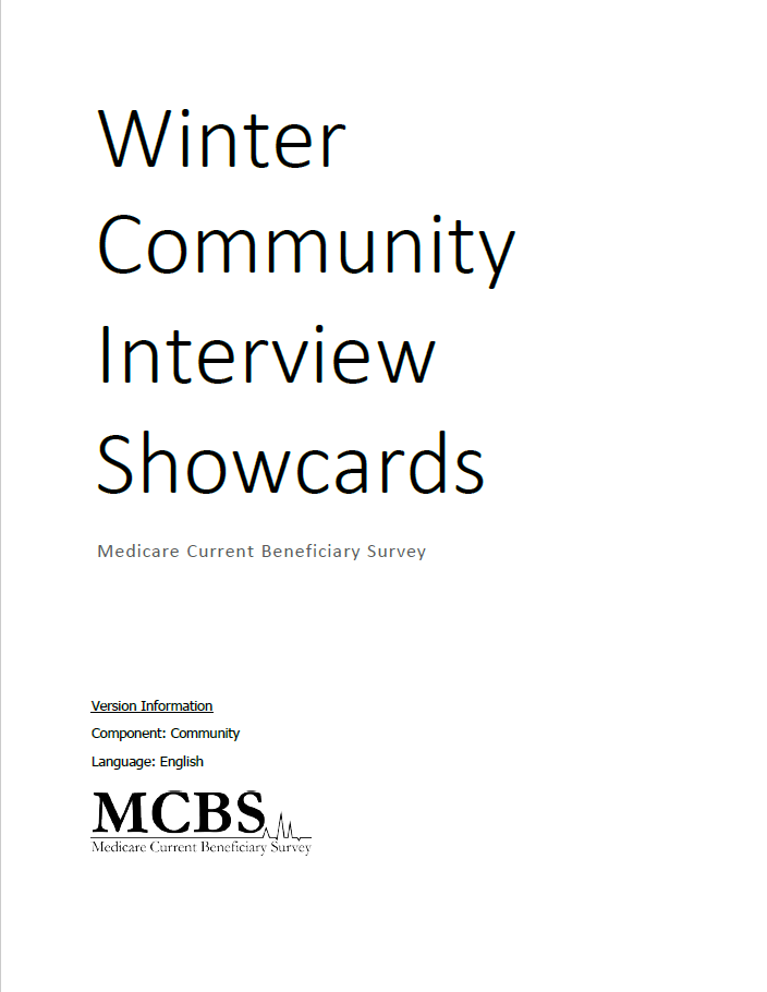 MCBS Continuing Community Showcard