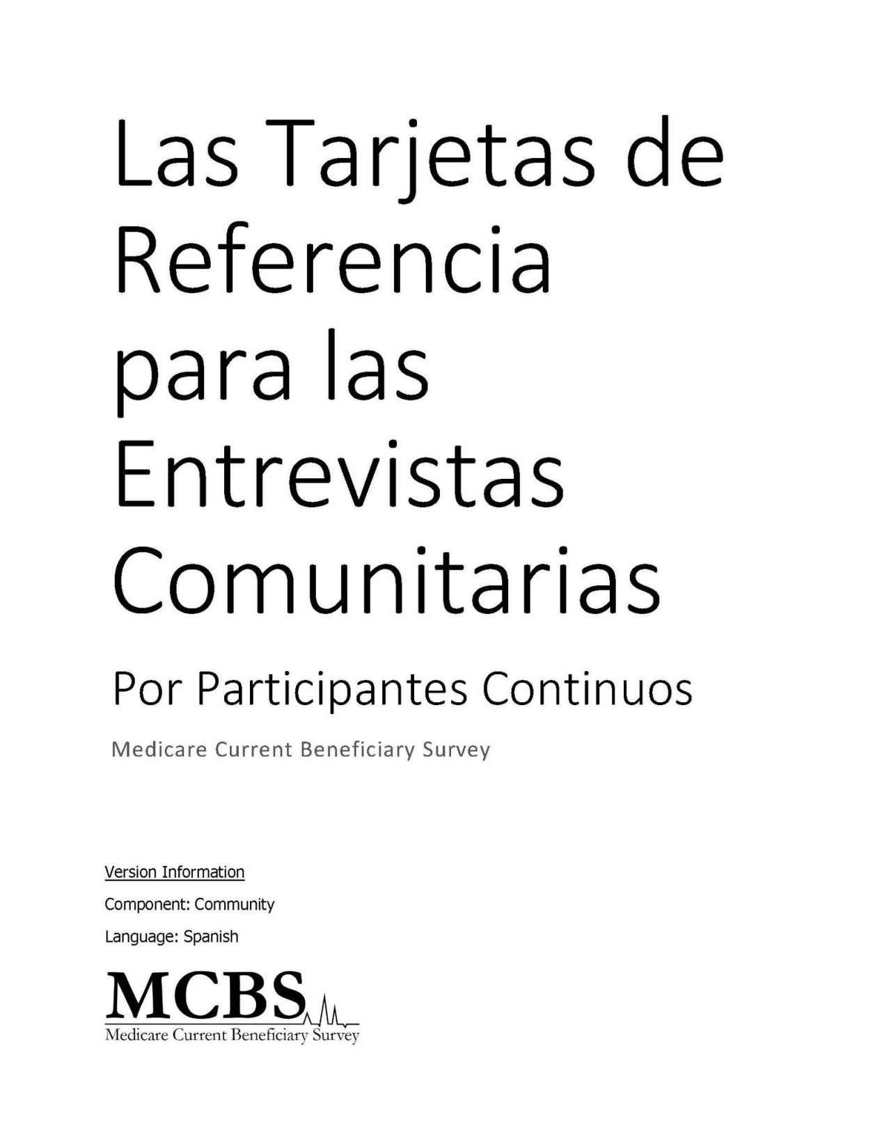 Fall Baseline Community Showcard English